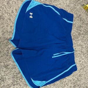 Under Armour Royal Blue Shorts with Light Blue Trim